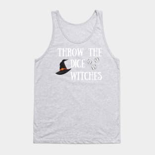 Throw the Dice Witches It's Buncoween Bunco Night Dice Game Tank Top